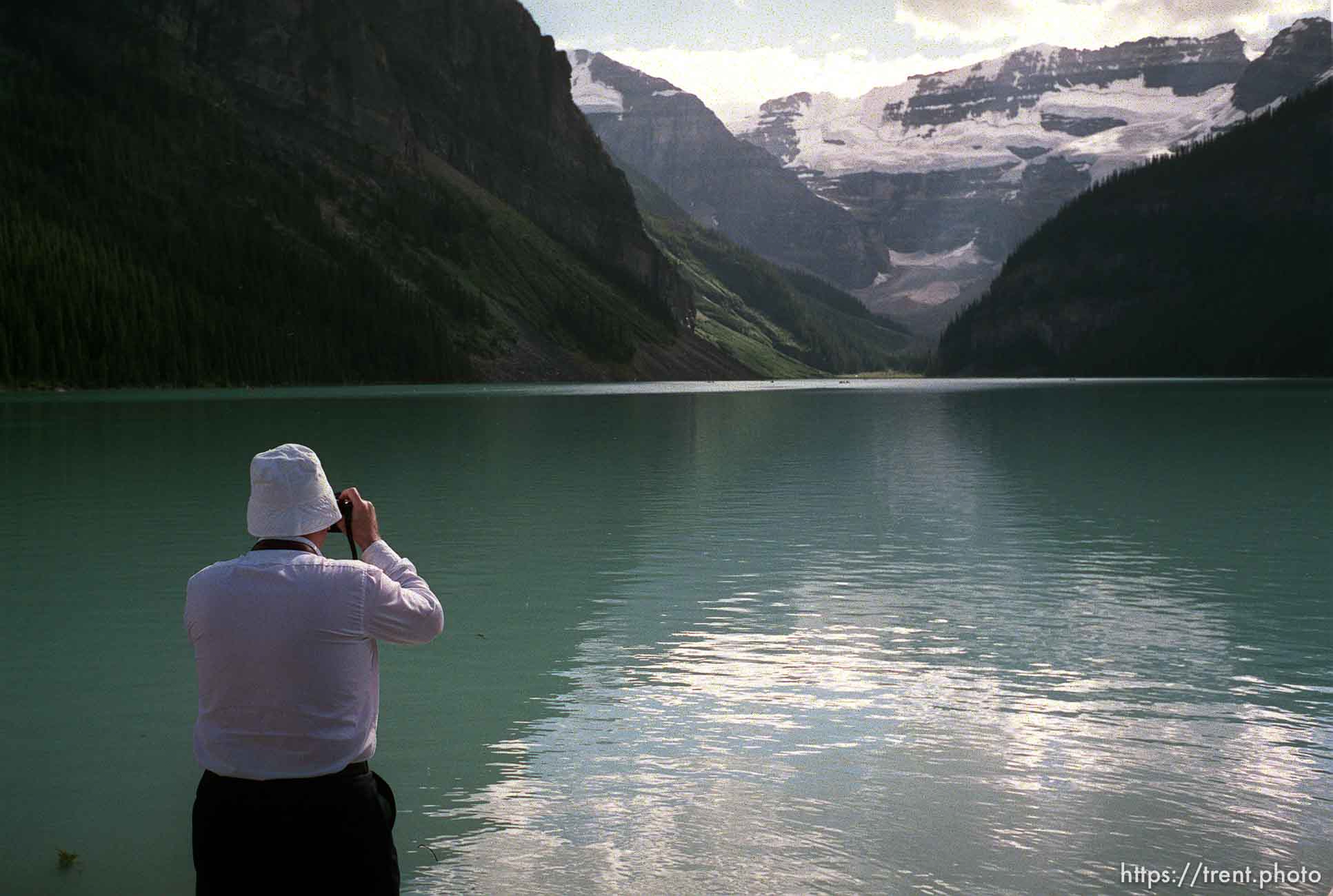 Tourist at Lake Louise