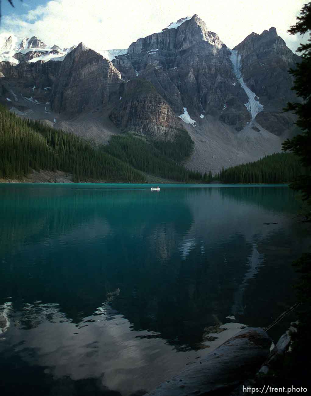 Canoe on Lake Moraine