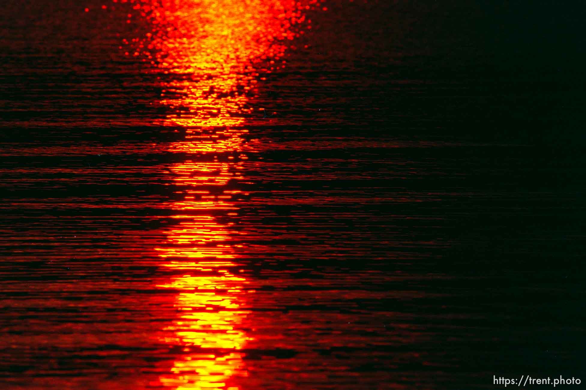 Sunset reflections on lake