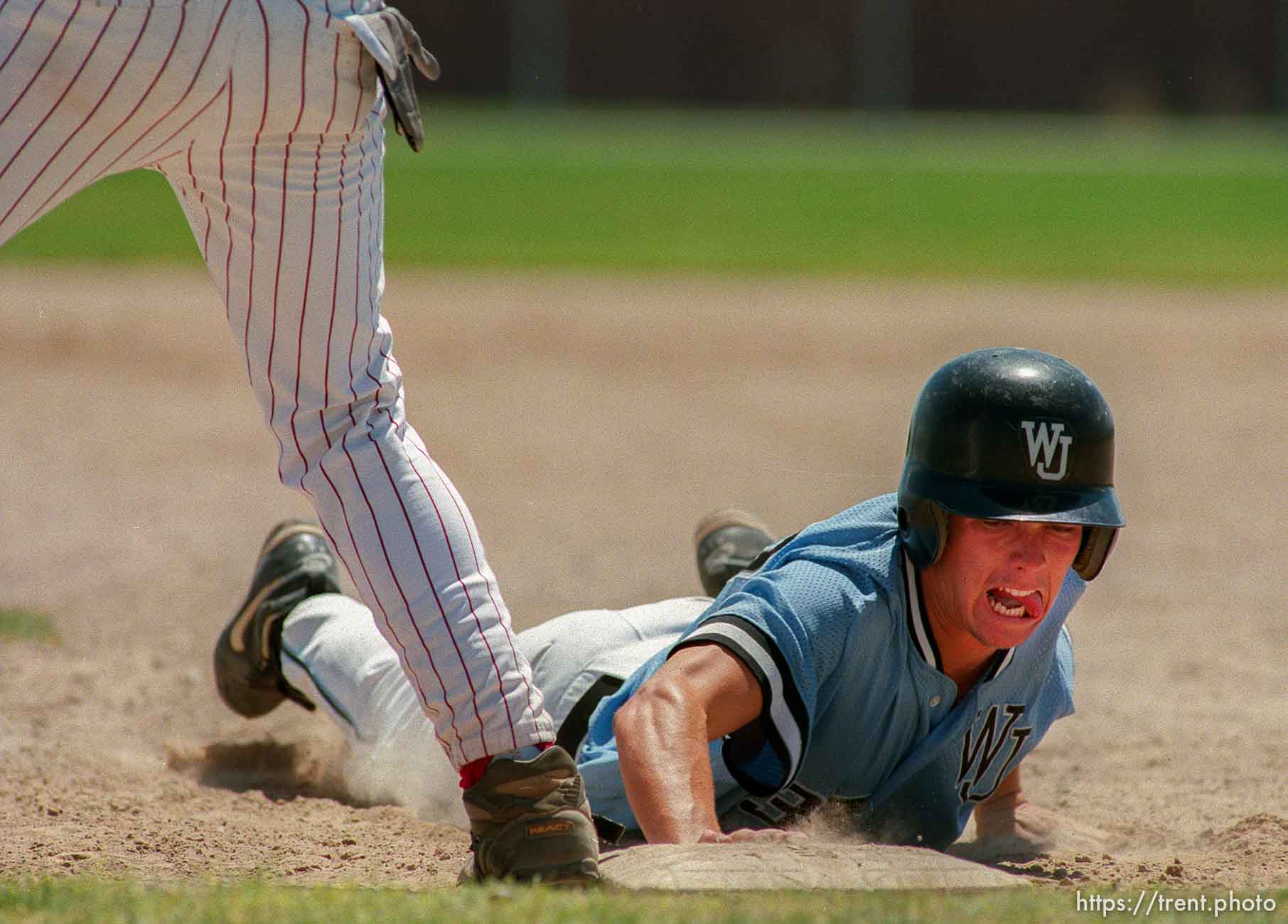 Baseball action at West Jordan vs. Valley View Legion baseball.