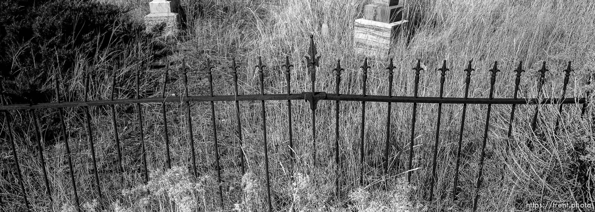 Iron fence in Eureka graveyard