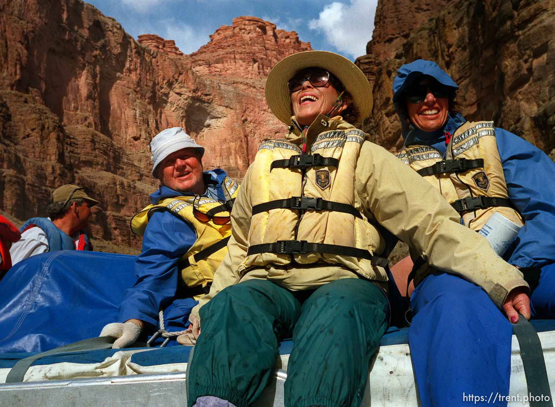 People on raft. Grand Canyon flood trip.