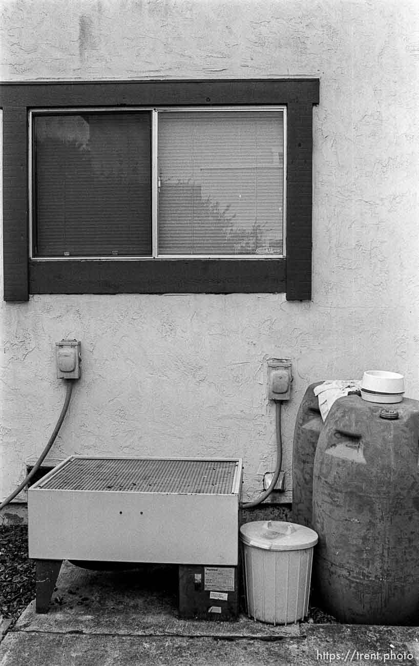 bedroom window, air conditioner