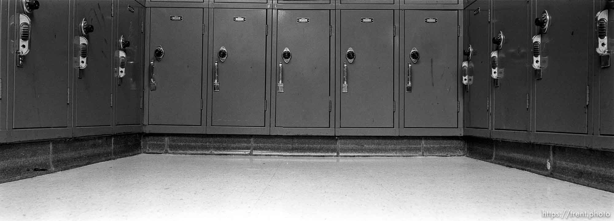 Lockers at Pine Valley Intermediate School.