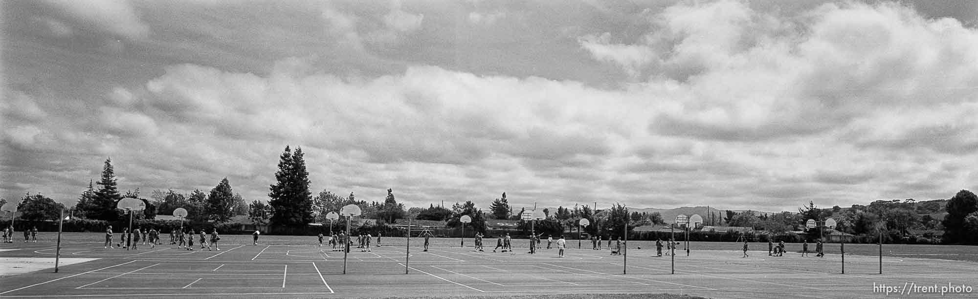 Basketball courts at Pine Valley Intermediate School.