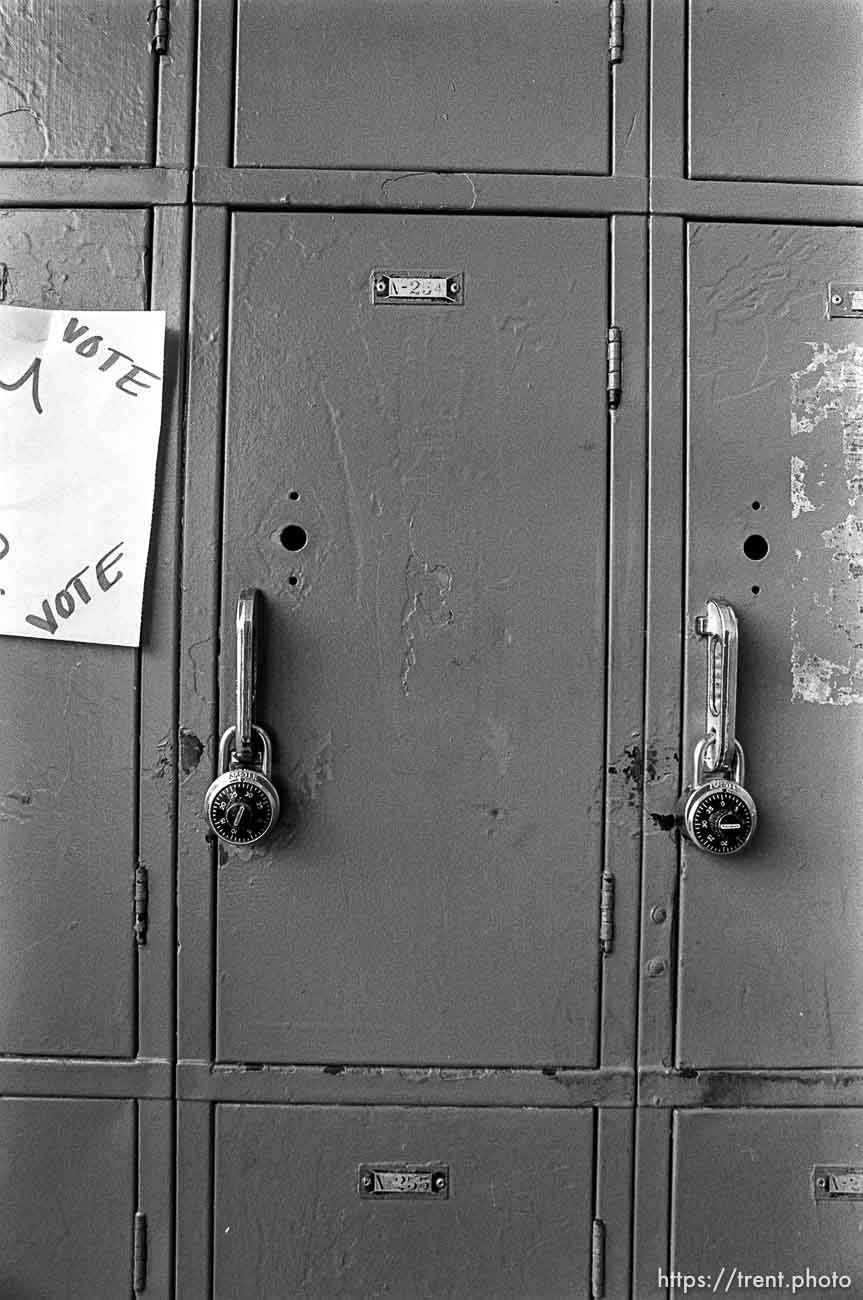 Locker at California High School.