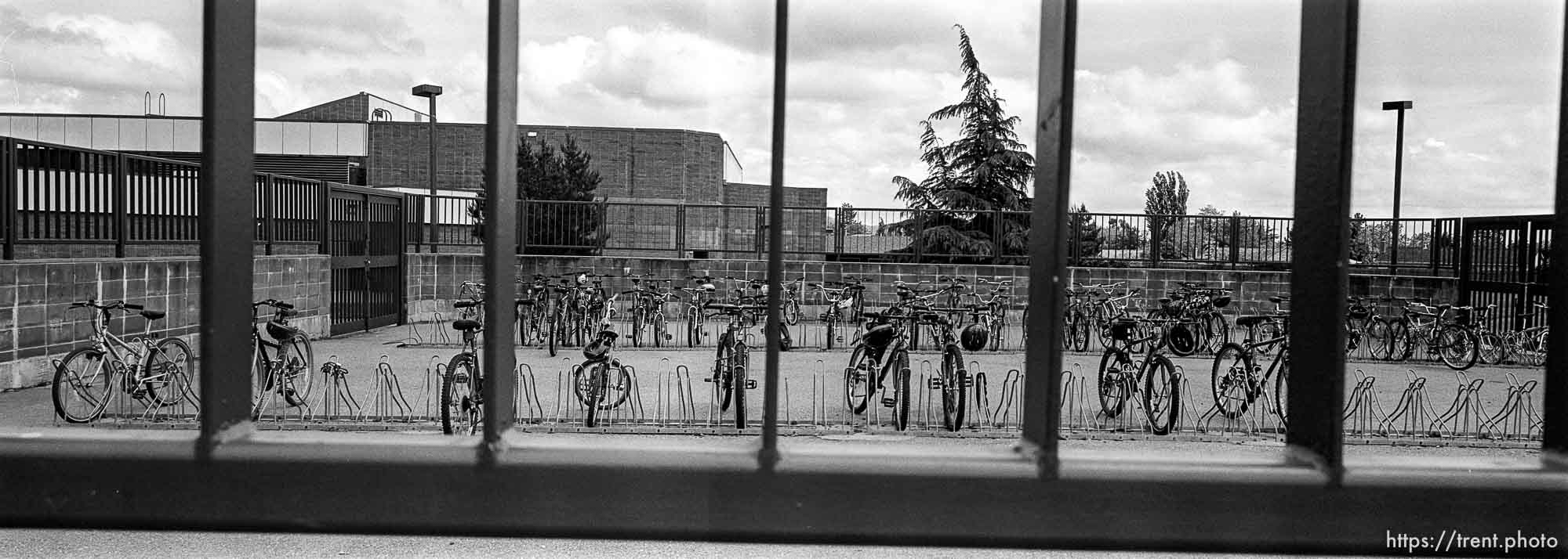 Bike racks at Pine Valley Intermediate School.