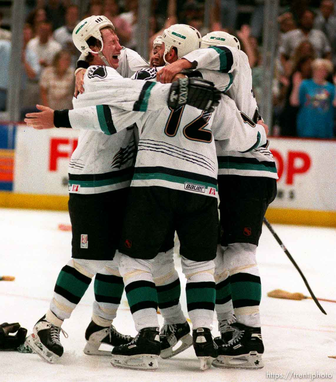 Utah Grizzlies celebrate 2nd straight Turner Cup Championship.