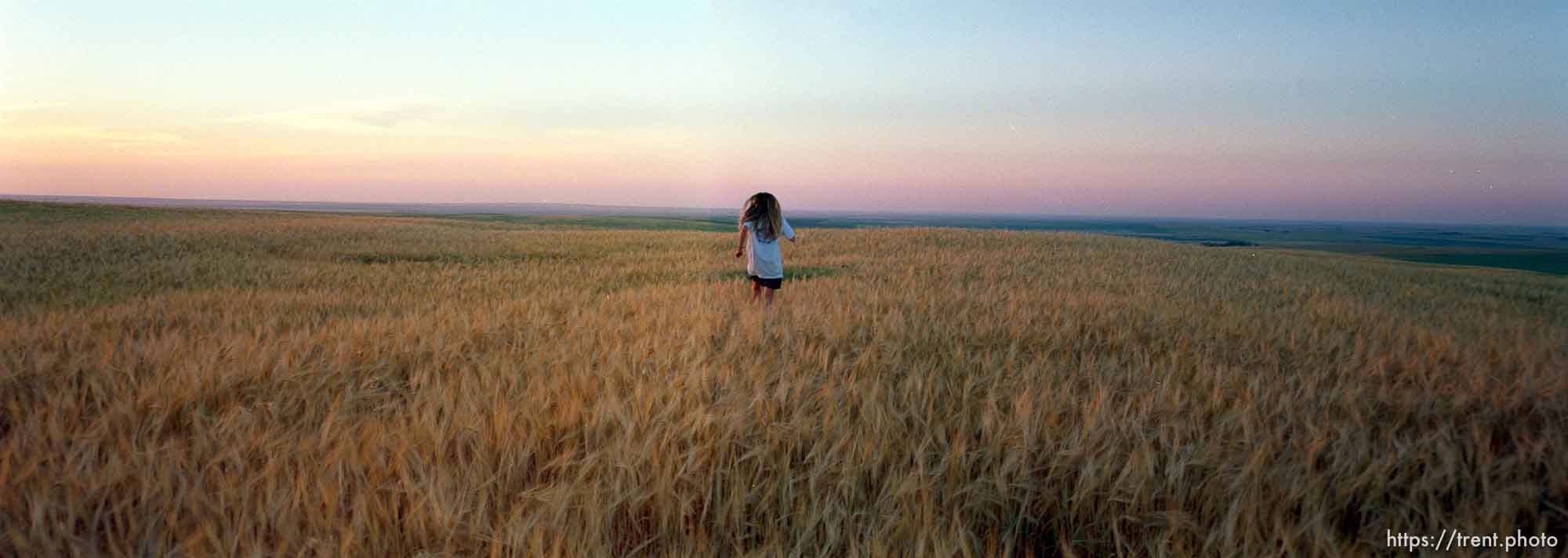 Camille Robinson in a barley field