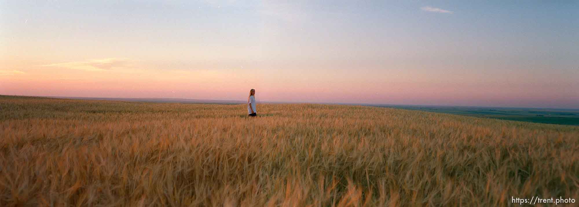 Camille Robinson in barley field