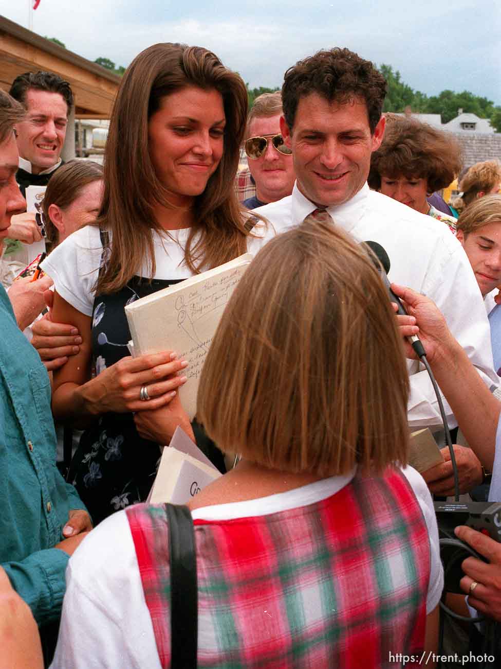 Peggy Stack interviews Steve Young and his then-fiance