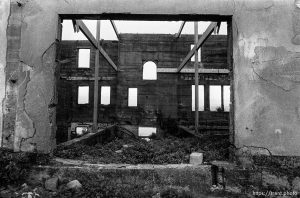Burned out warden's house at Alcatraz