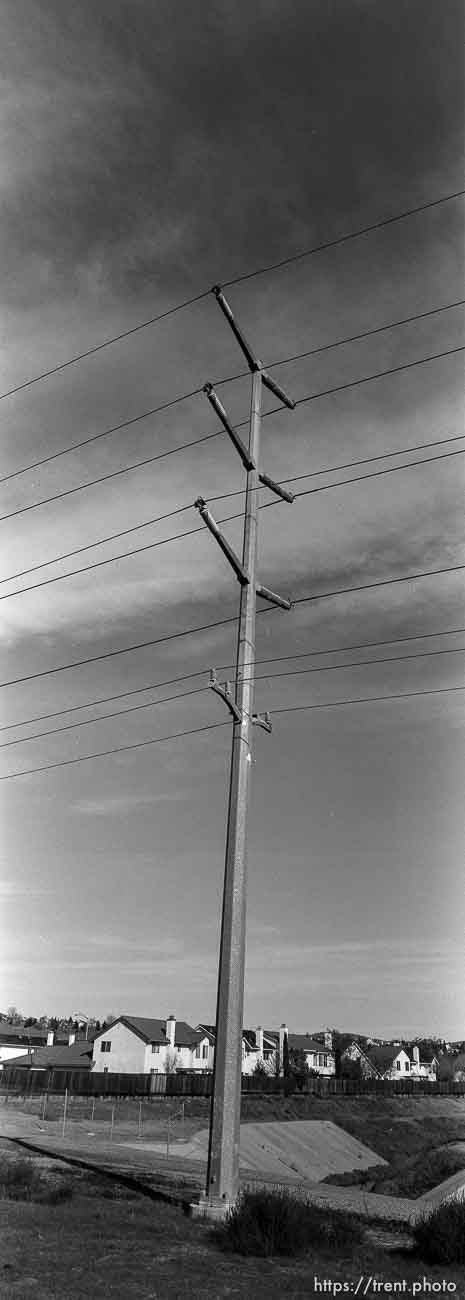 Power lines and homes