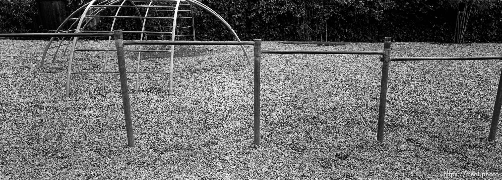 Bars on playground at Walt Disney Elementary School.