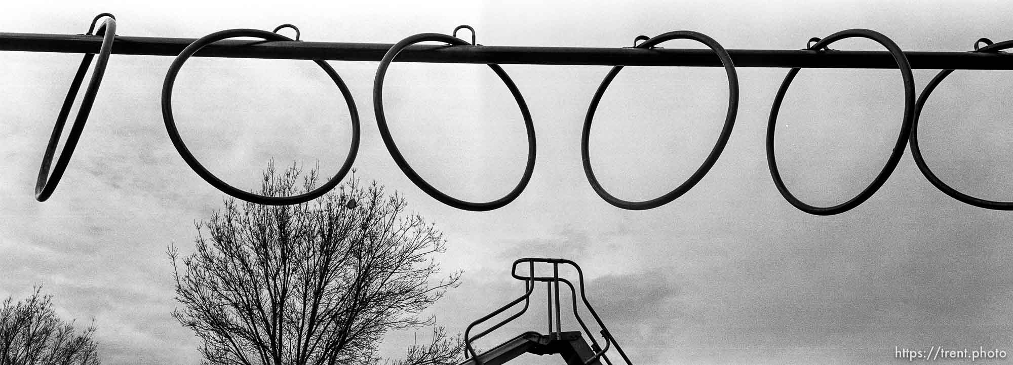 Rings on playground at Walt Disney Elementary School.