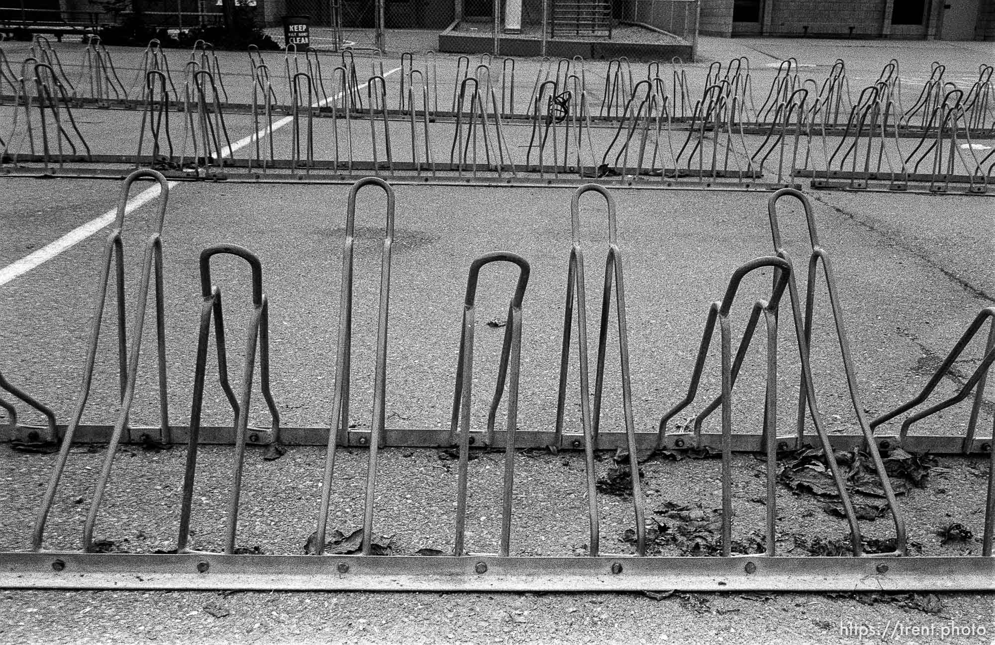 Bike racks at Walt Disney Elementary