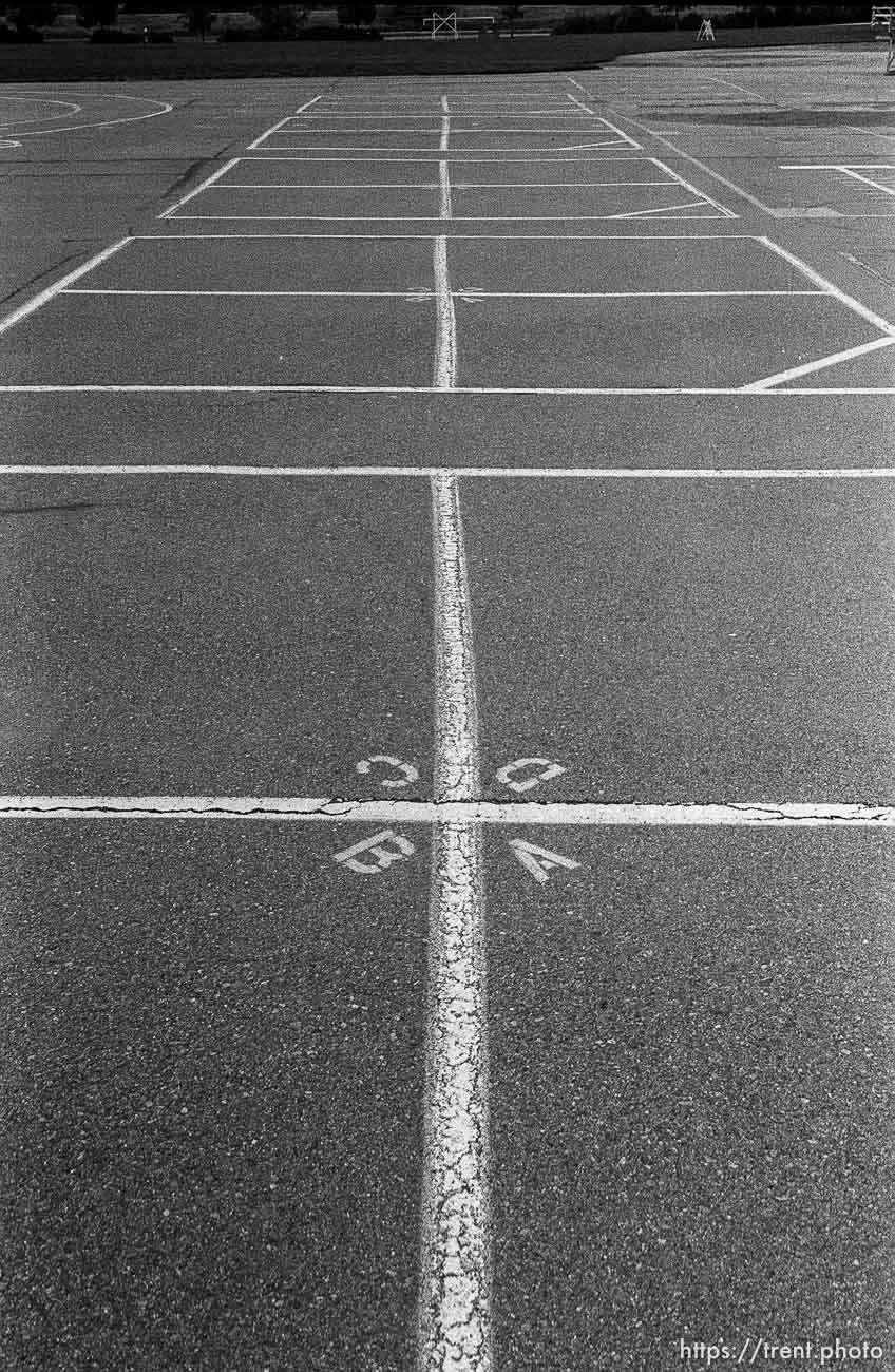 Four-square courts at Walt Disney Elementary