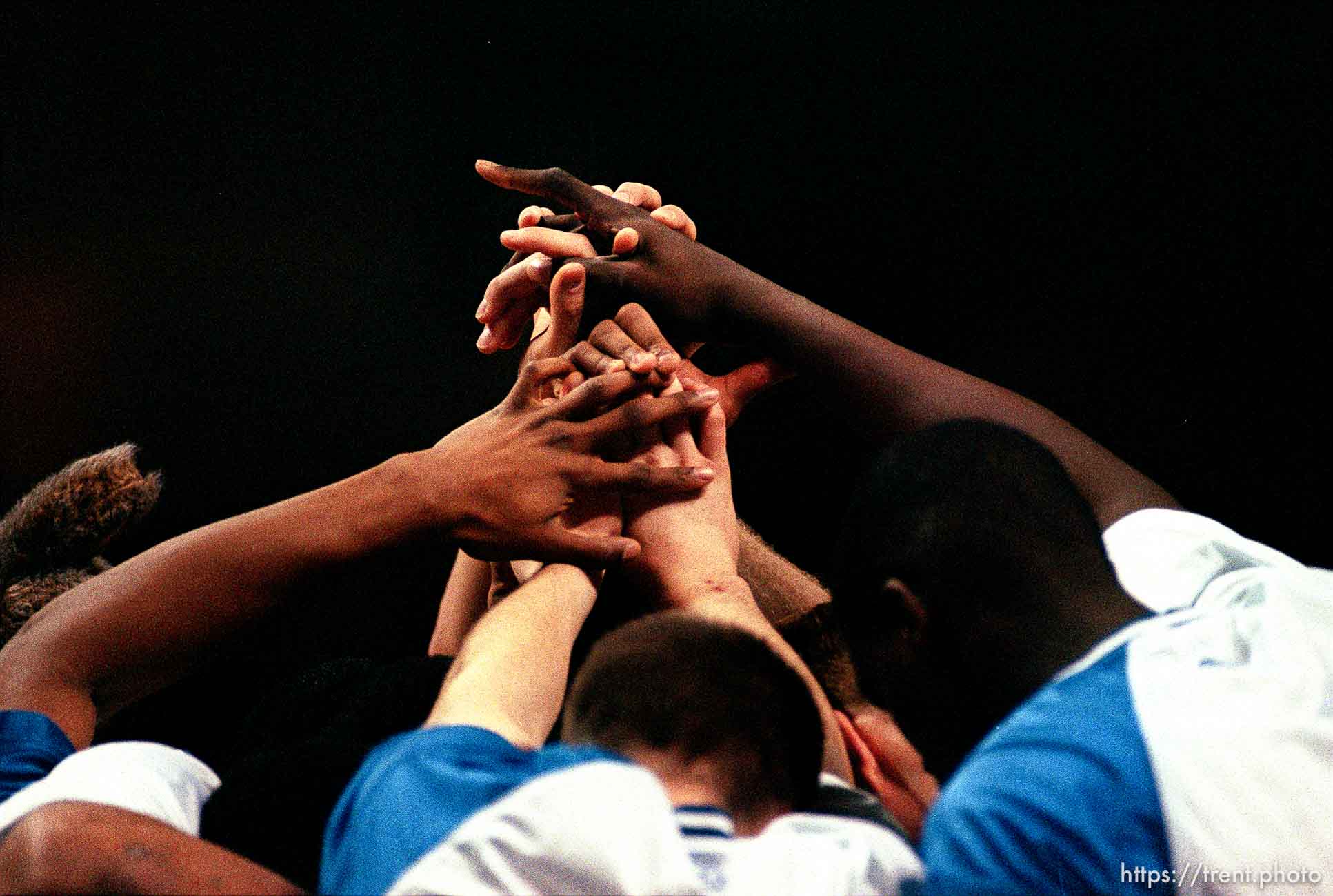 Kentucky players' hands at Utah vs Kentucky, NCAA Tournament