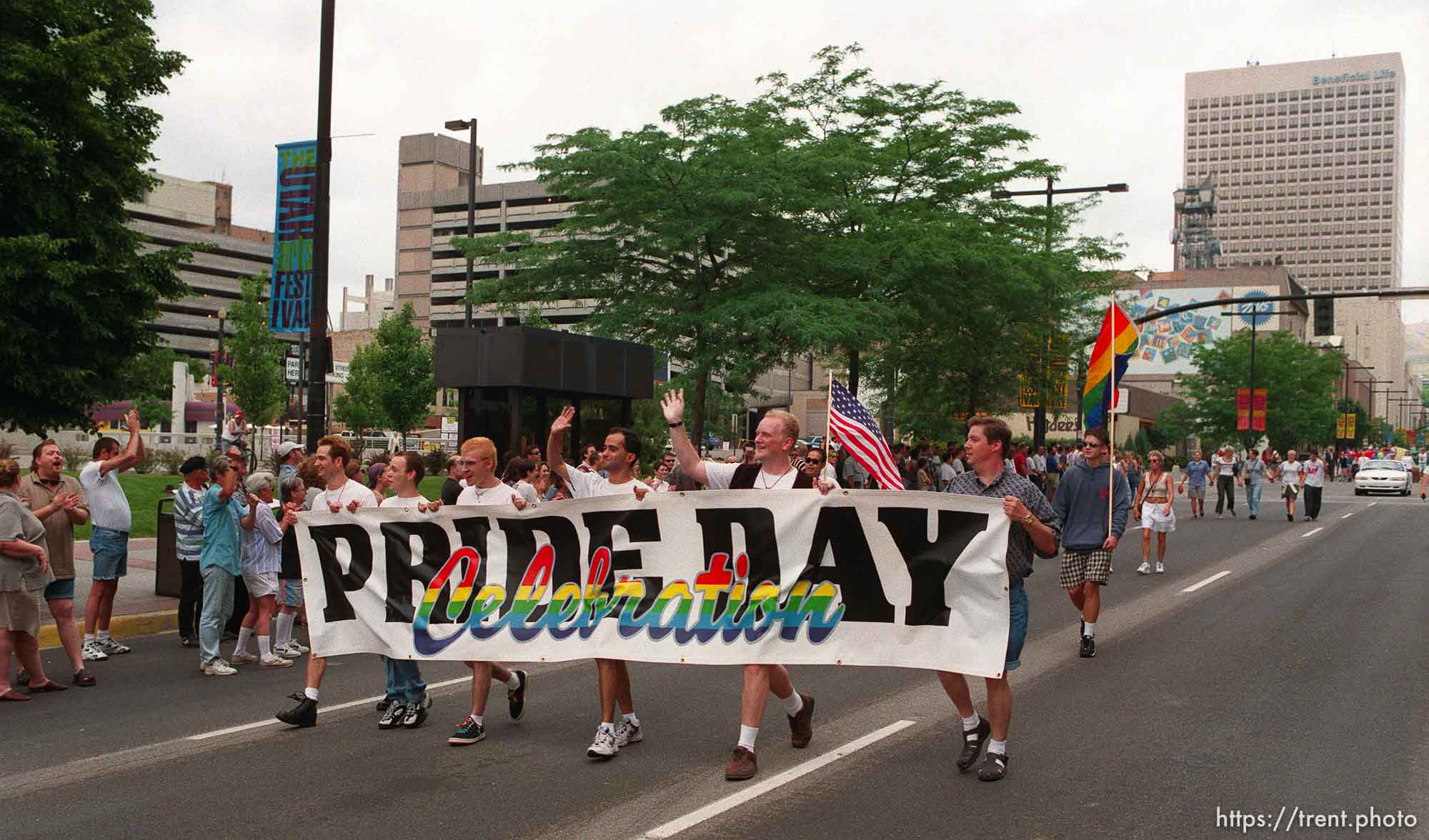 at the Gay Pride Parade.