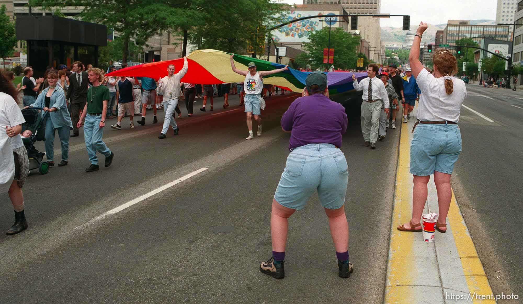 at the Gay Pride Parade.