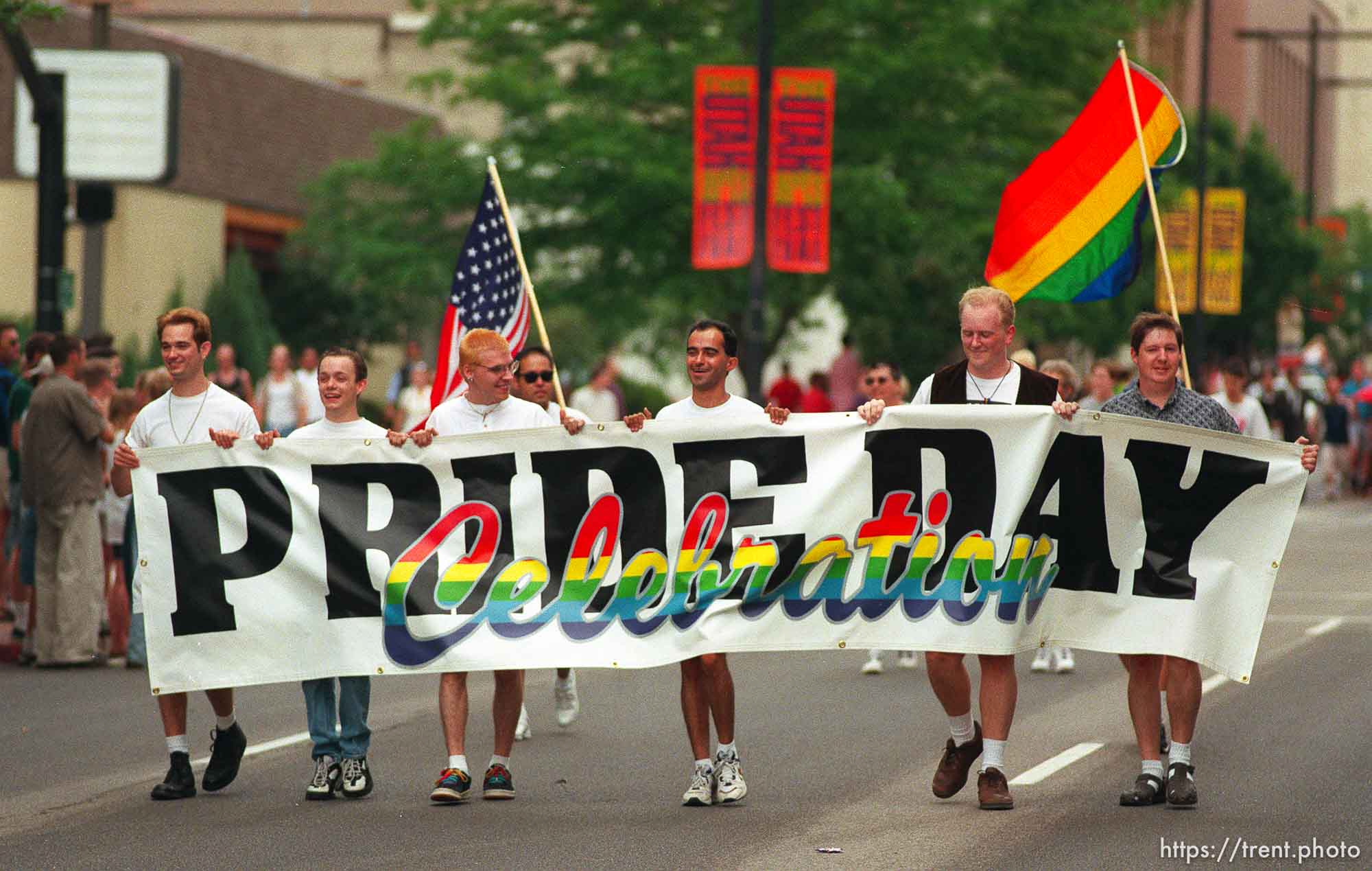 at the Gay Pride Parade.