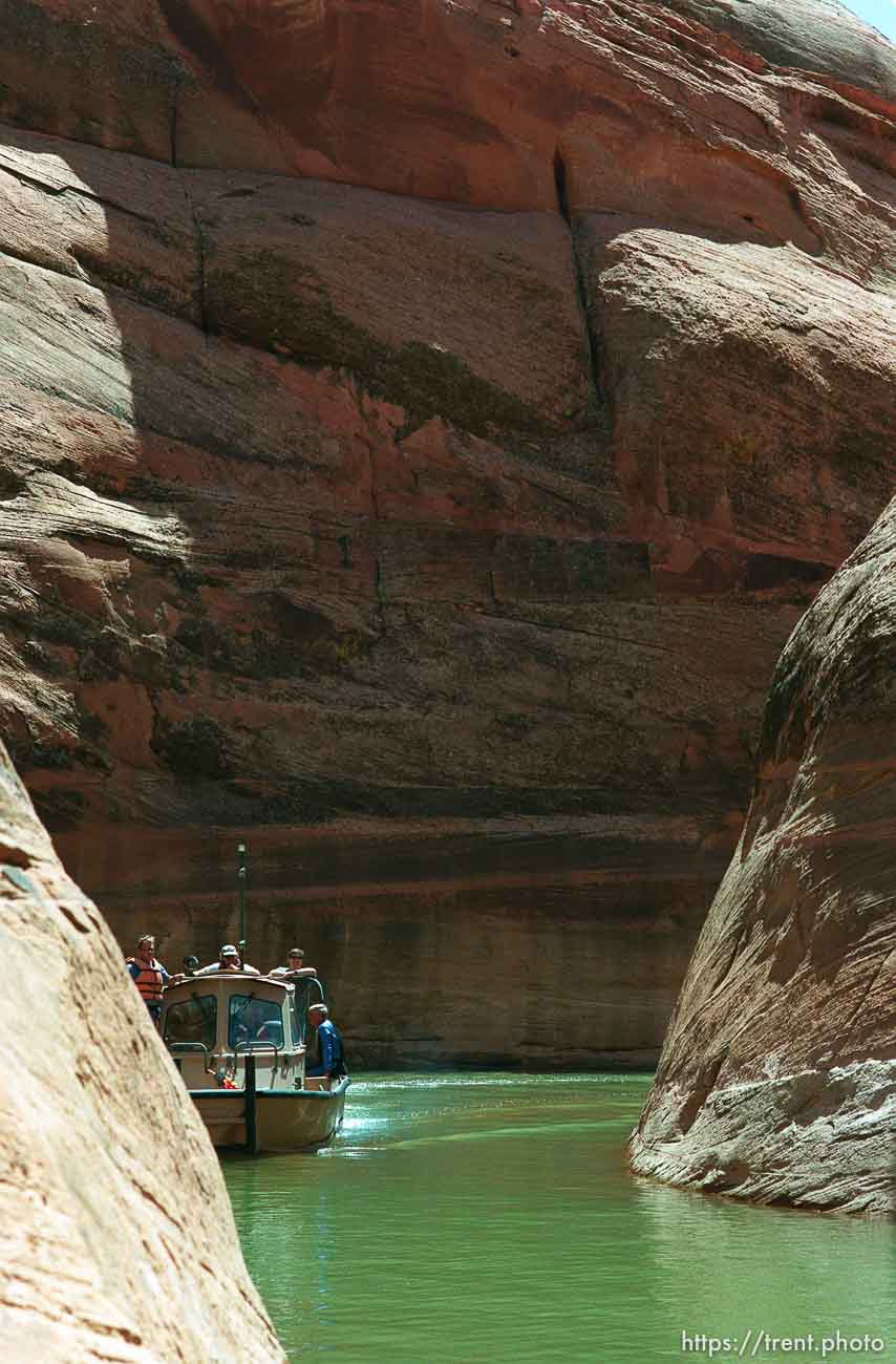 Rescue workers return from the debris flow in Antelope Canyon where they searched for the bodies of 11 missing hikers after a flash flood.