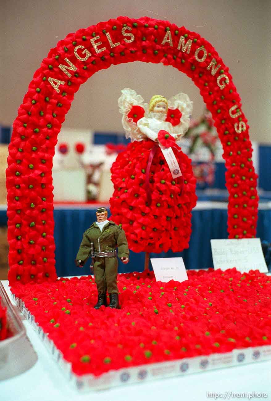 Buddy poppy display at the Veterans of Foreign Wars (VFW) Convention.