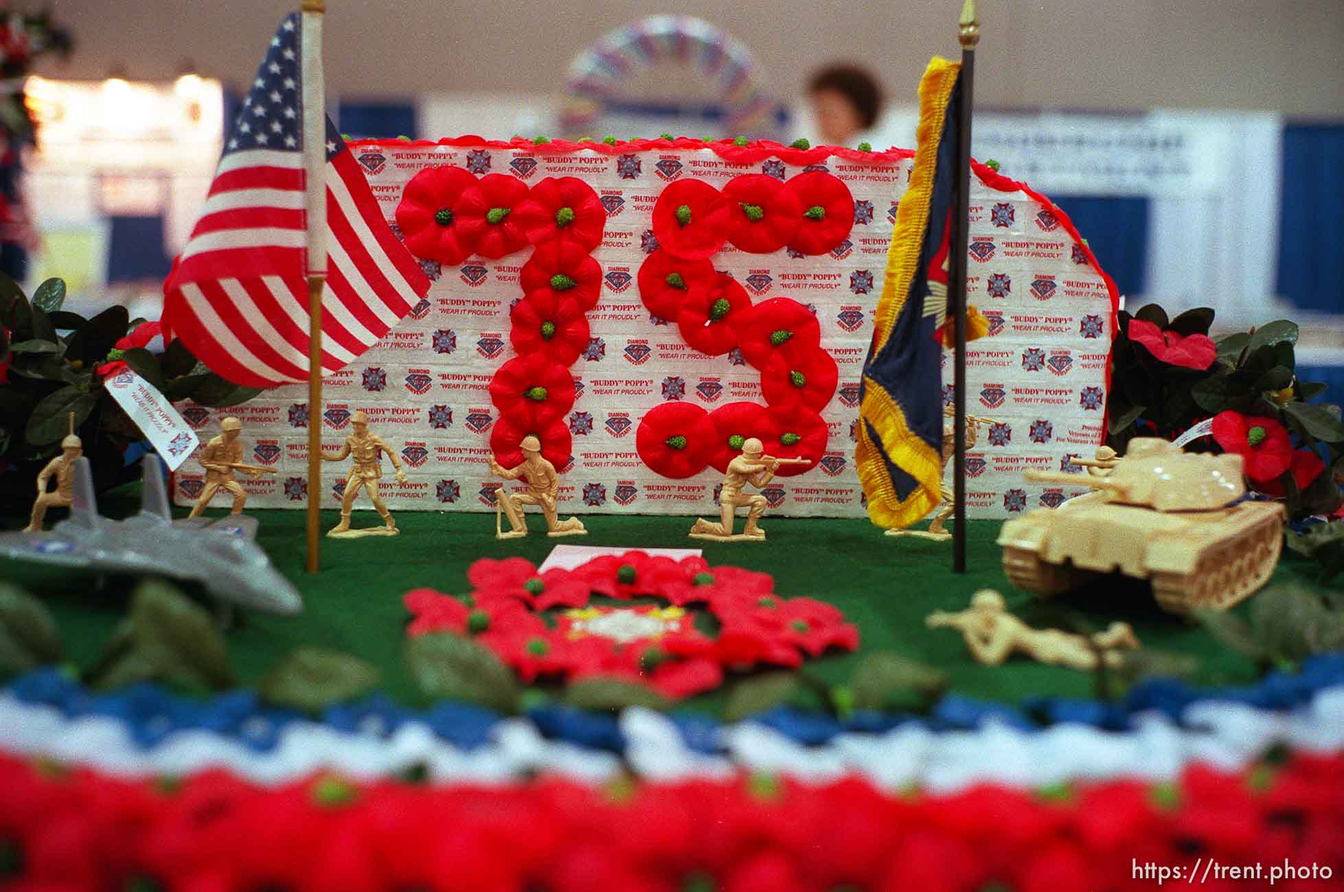 Buddy poppy display at the Veterans of Foreign Wars (VFW) Convention.