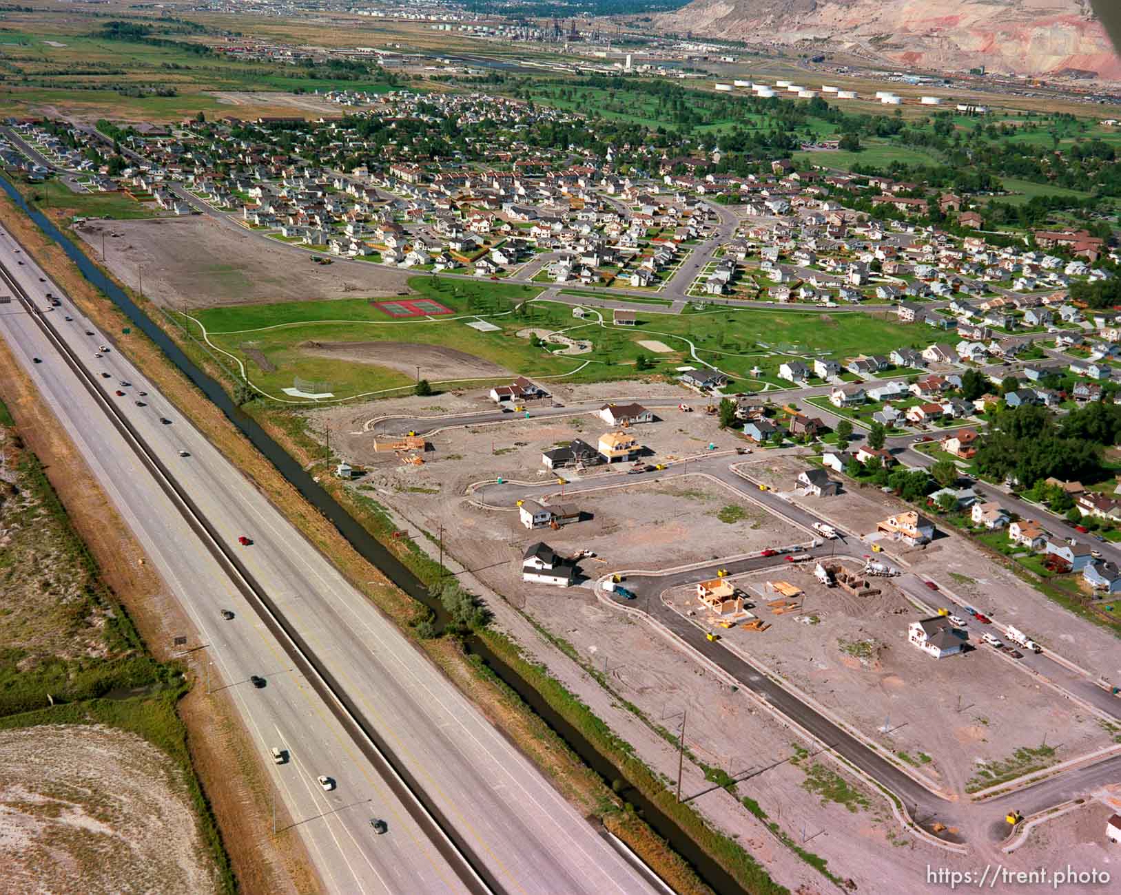 Development of new neighborhood in NW salt lake city from the air.