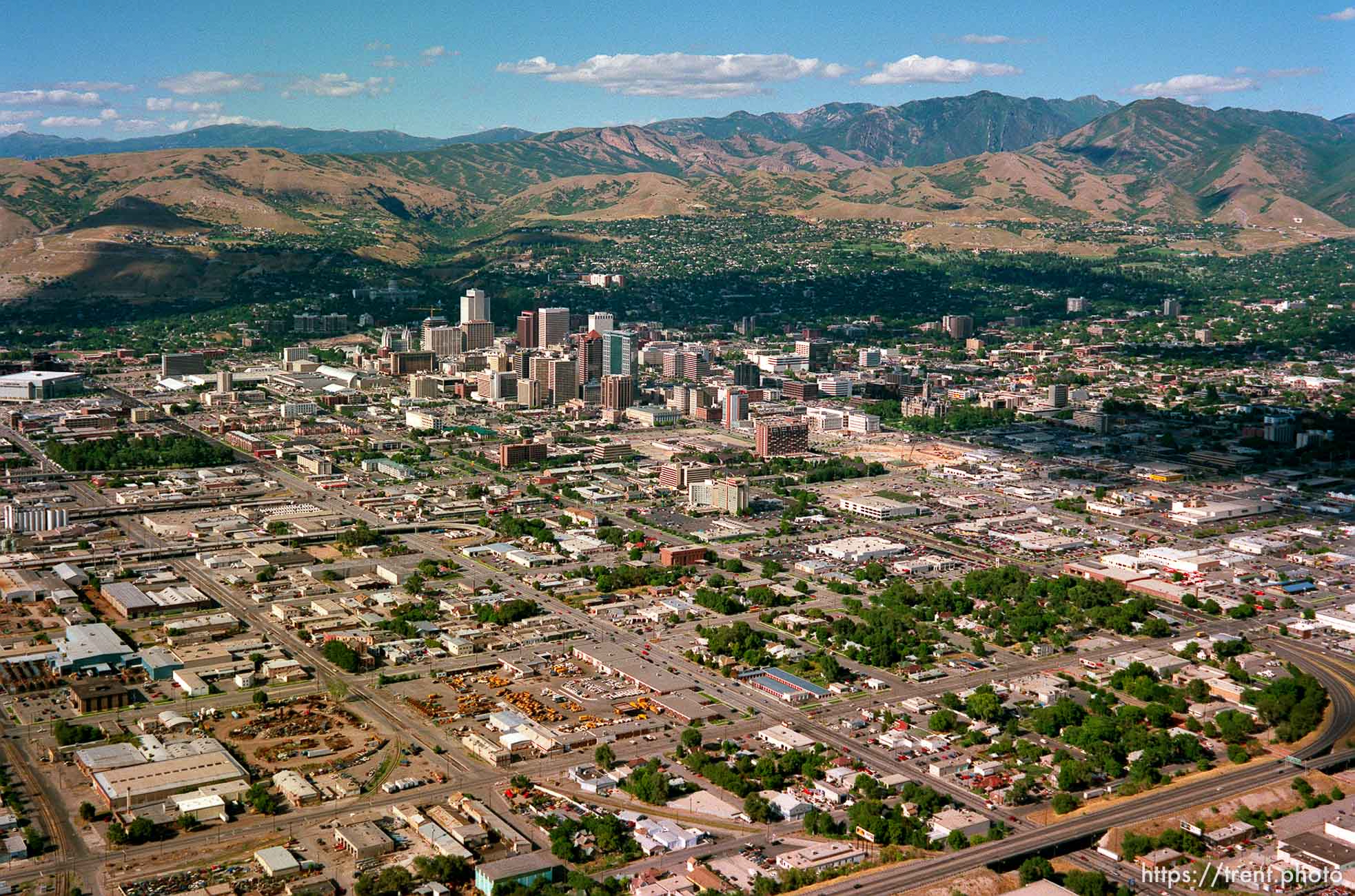 Downtown Salt Lake City from the air.