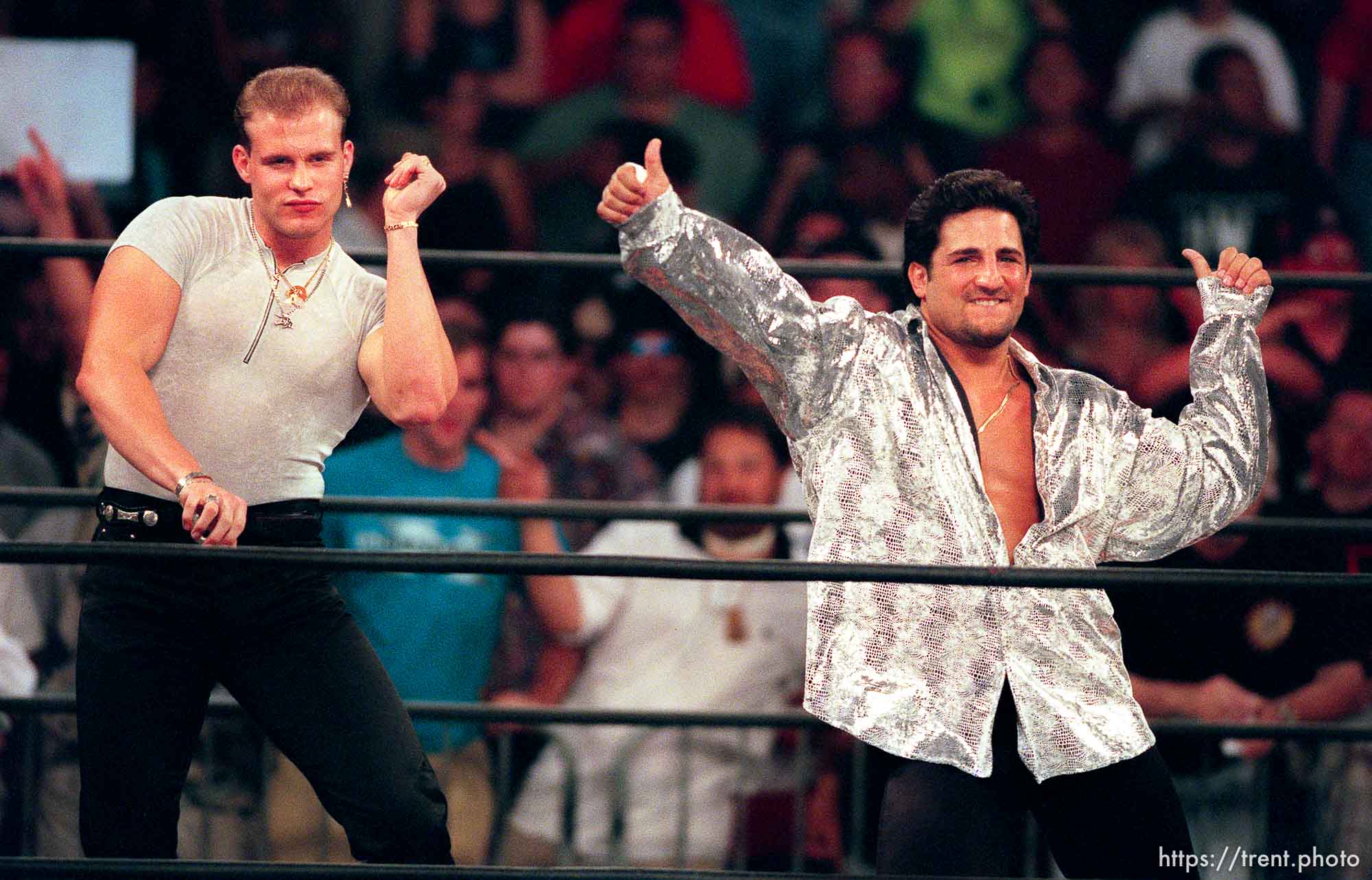 Alex Wright and Disco Inferno at WCW's Bash at the Beach.