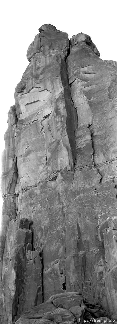 Man at South Park Avenue at Arches National Park.