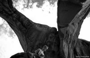 Double Arch, at Arches National Park.