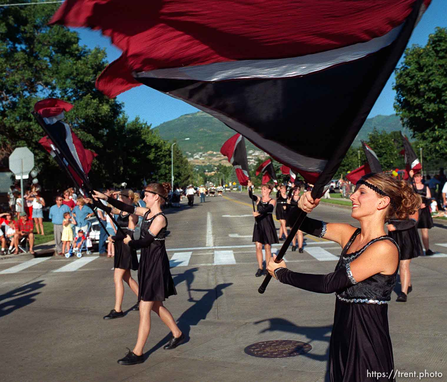 The Pineview High School color guard in the Bountiful Hand-Cart Festival Parade