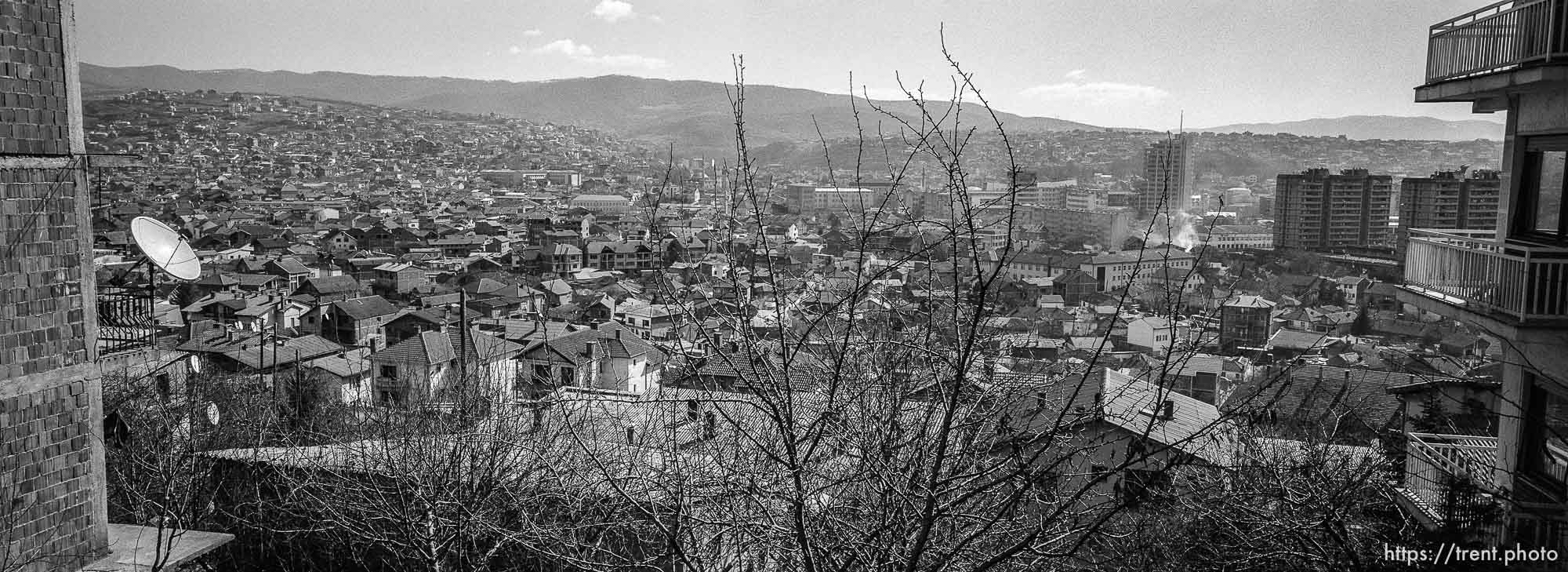 Downtown Pristina, seen from Dragon Hill.