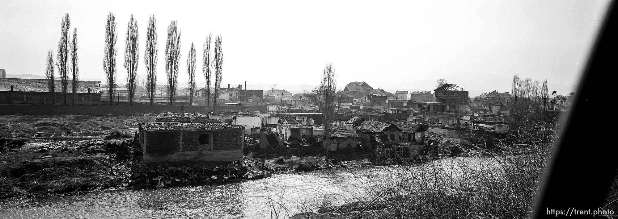 Destruction in South Mitrovica