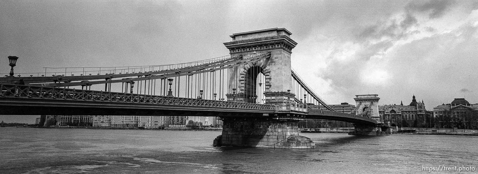 The Szechenyi bridge.