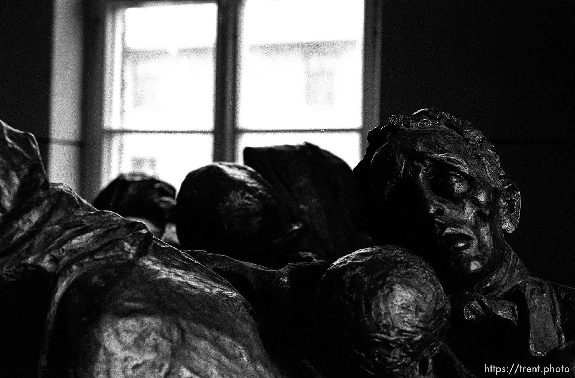 Sculpture of camp victims at the Auschwitz Concentration Camp.