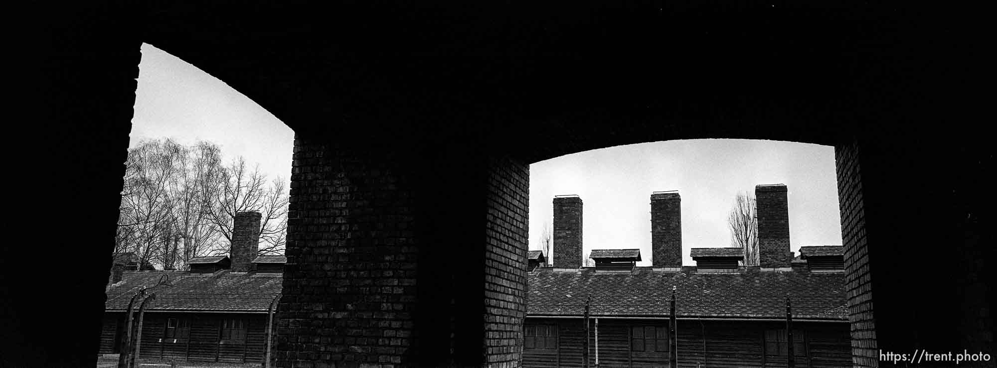 Kitchen chimneys at the Auschwitz Concentration Camp.