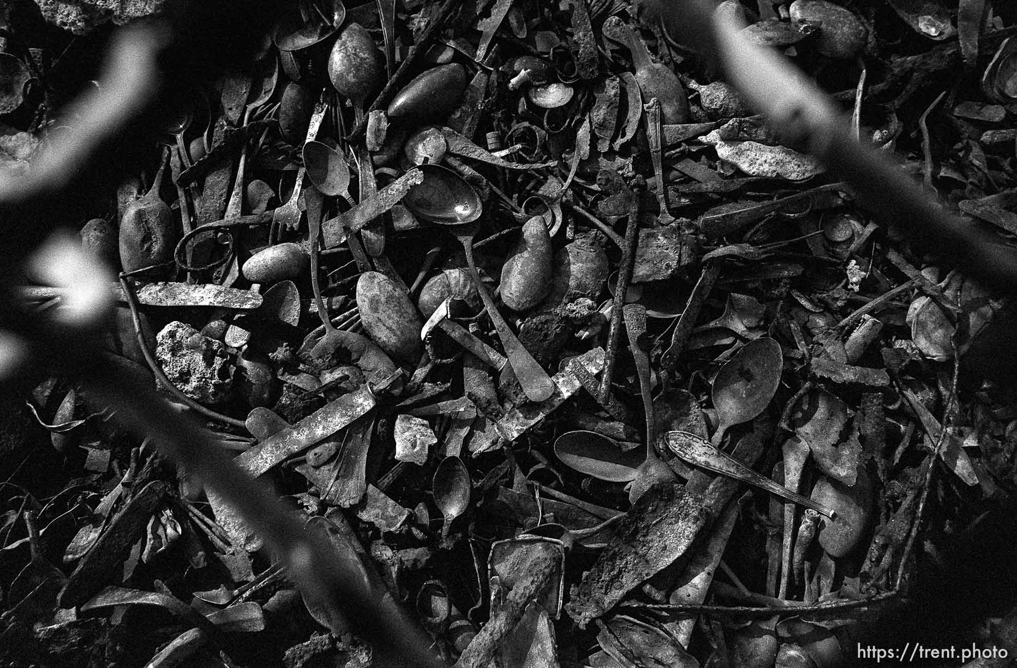 Utensils stolen from camp inmates at the Birkenau Concentration Camp.