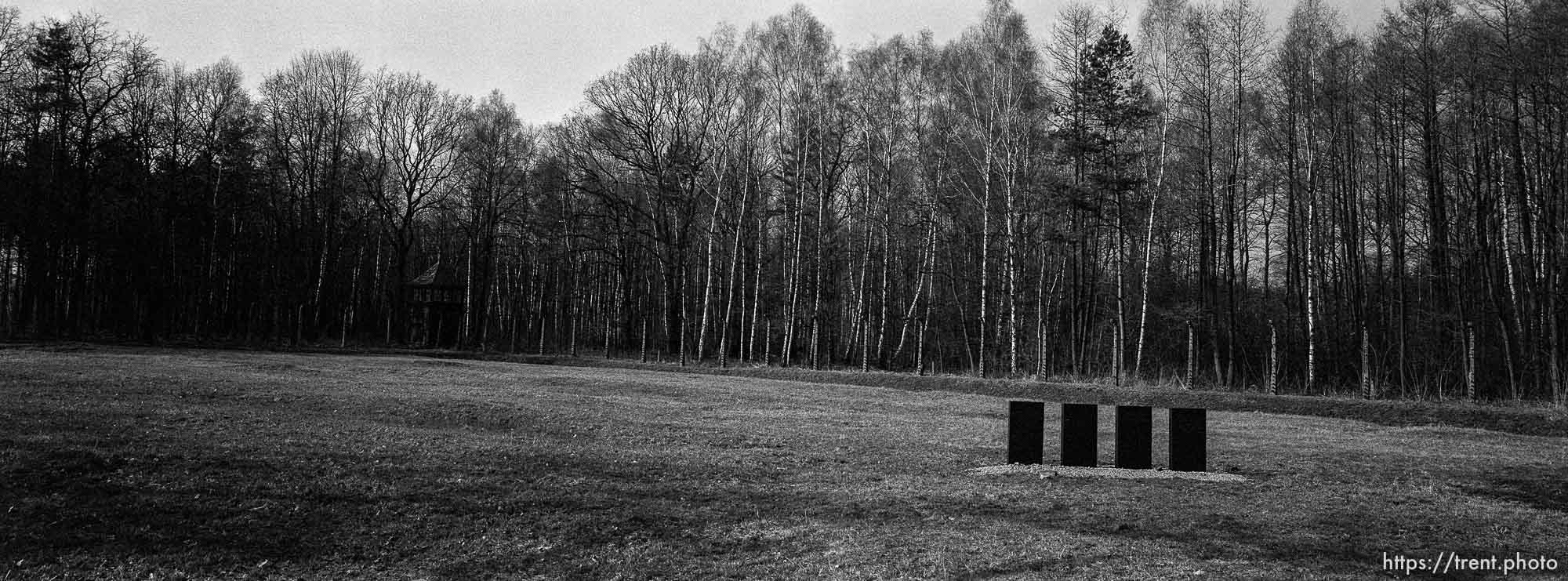 Field where bodies were burned at the Birkenau Concentration Camp.