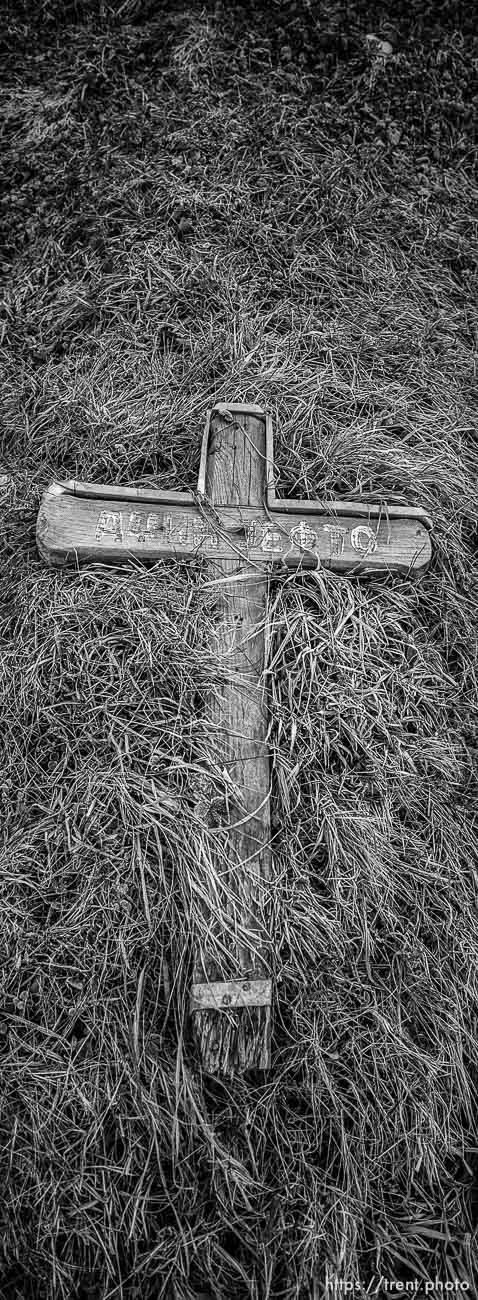 War-time cemetery at football pitch.