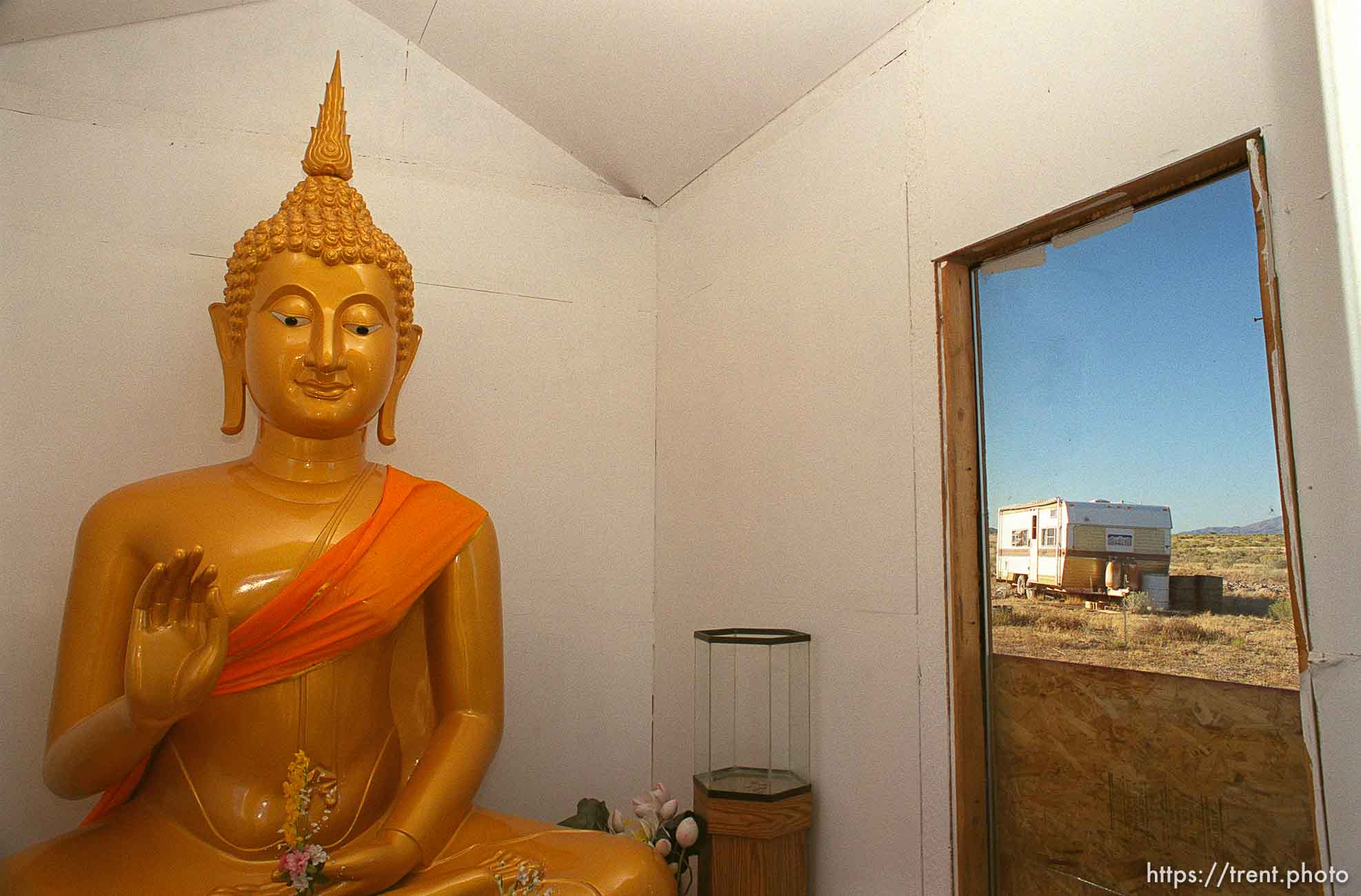 The largest Thai Buddha in the country sits in a shack on Eleanor and Malcolm Duvall's property near Park Valley in Box Elder County.