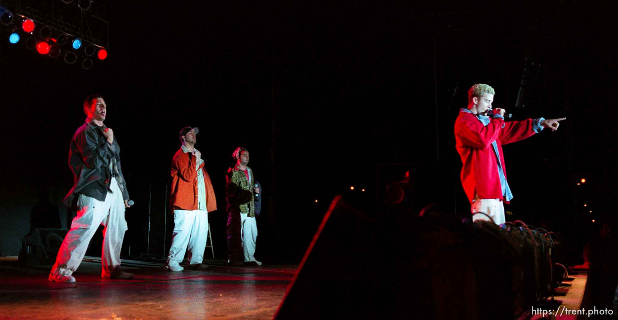 'N Sync, a teenage hearthrob group, performing at the Utah State Fair.