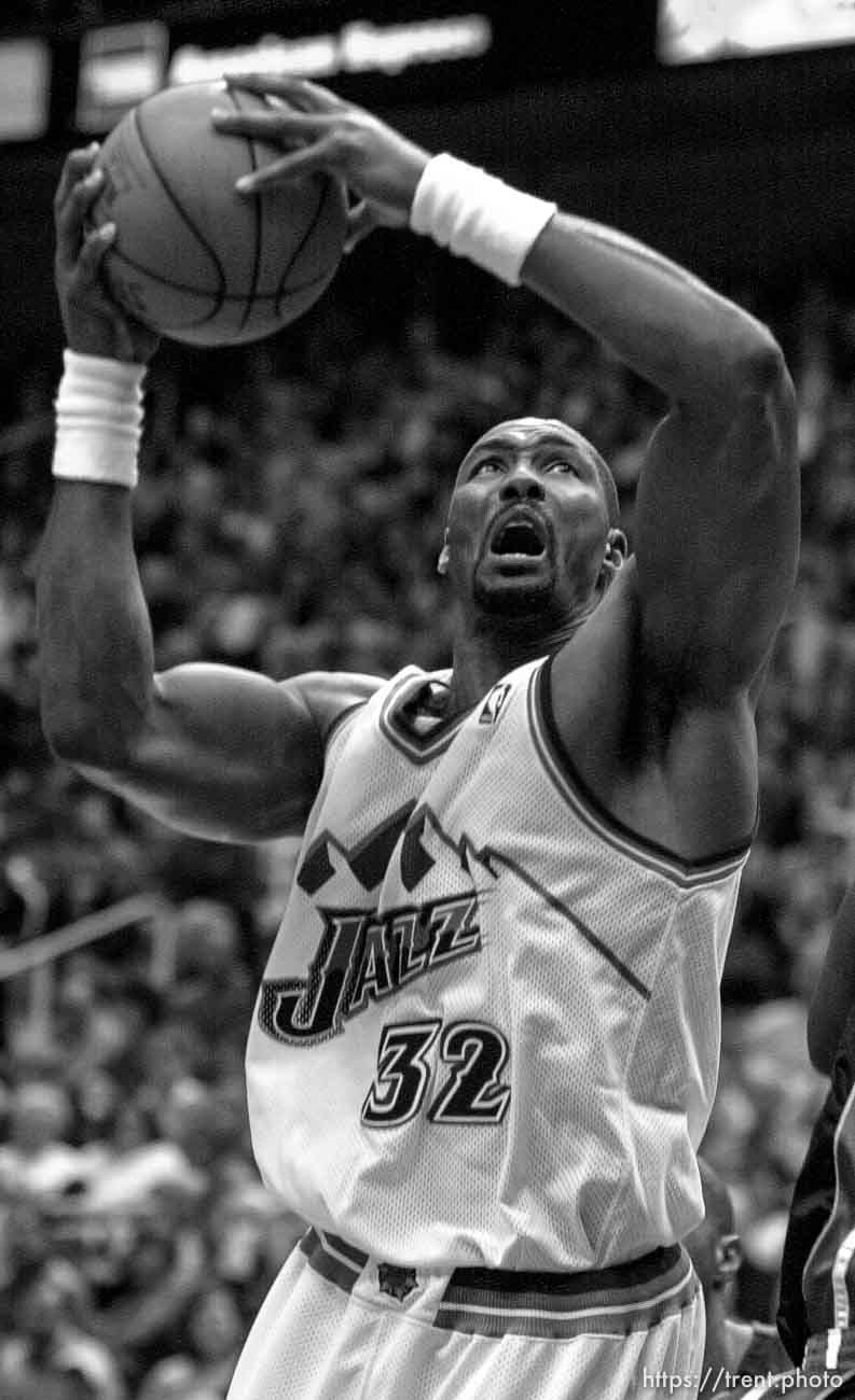 Karl Malone at Jazz vs. Miami Heat.01/04/14