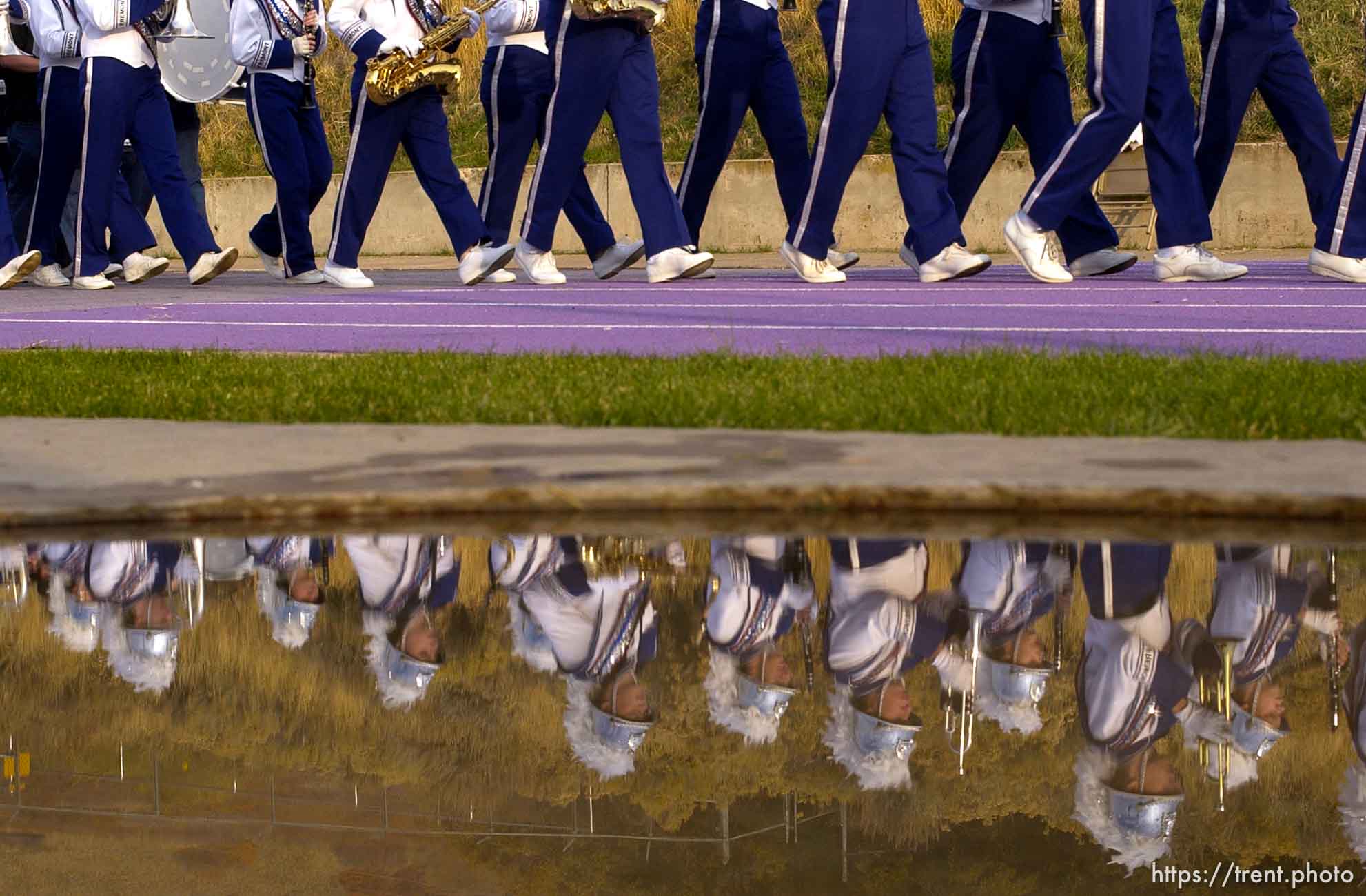 Ogden - The Davis Cup Invitational Marching Band Competition Tuesday evening at Stewart Stadium, Weber State University. 10.22.2002, 5:14:33 PM