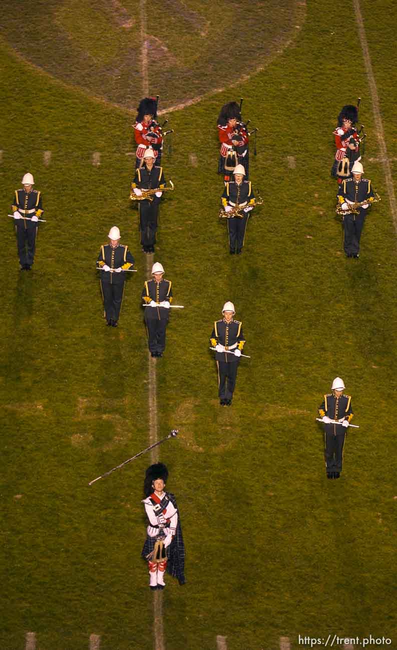 Ogden - The Davis Cup Invitational Marching Band Competition Tuesday evening at Stewart Stadium, Weber State University. 10.22.2002, 8:48:33 PM