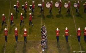 Ogden - Magrath band. The Davis Cup Invitational Marching Band Competition Tuesday evening at Stewart Stadium, Weber State University. 10.22.2002, 9:09:49 PM