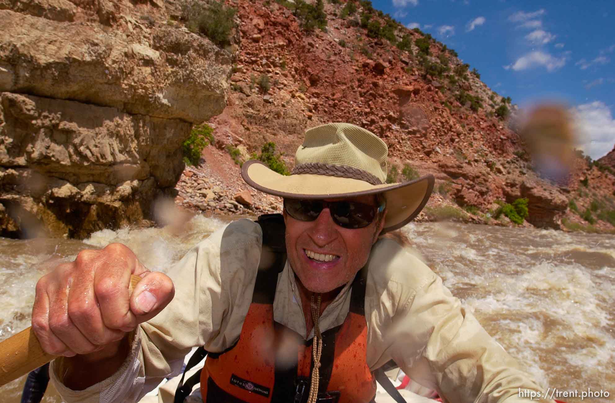 Dee Holladay. A trip down the Yampa and Green Rivers in Dinosaur National Monument commemorated the 50th anniversary of the wilderness advocacy group Living Rivers. Noted environmentalists accompanied the trip, offering up discussions on wilderness issues with passengers from throughout the country.; 06.06.2003, 12:10:21 PM