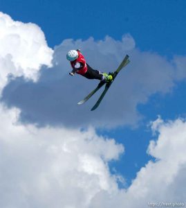 Alisa Camplin, 1st place. Sprint Ultimate Airwave aerials competition Saturday at the Utah Olympic Park.